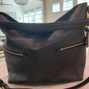 💥❤️LOUIS VUITTON BLACK LEATHER MONOGRAM MELIE BAG❤️💥